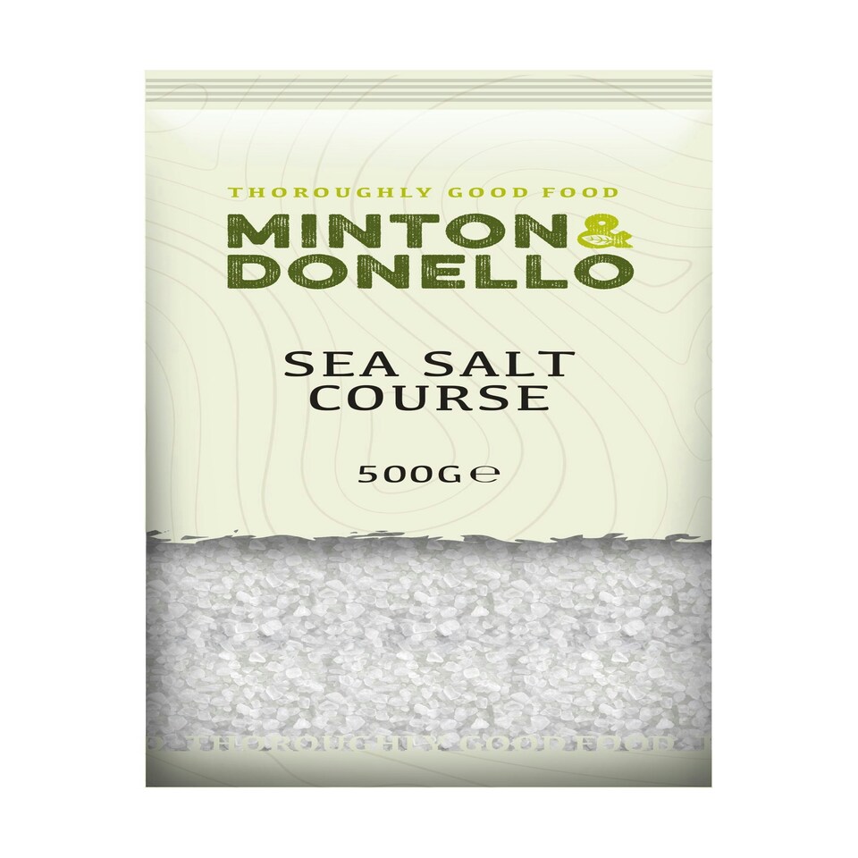 Minton & Donello Coarse Sea Salt No Additives 6 x 500g