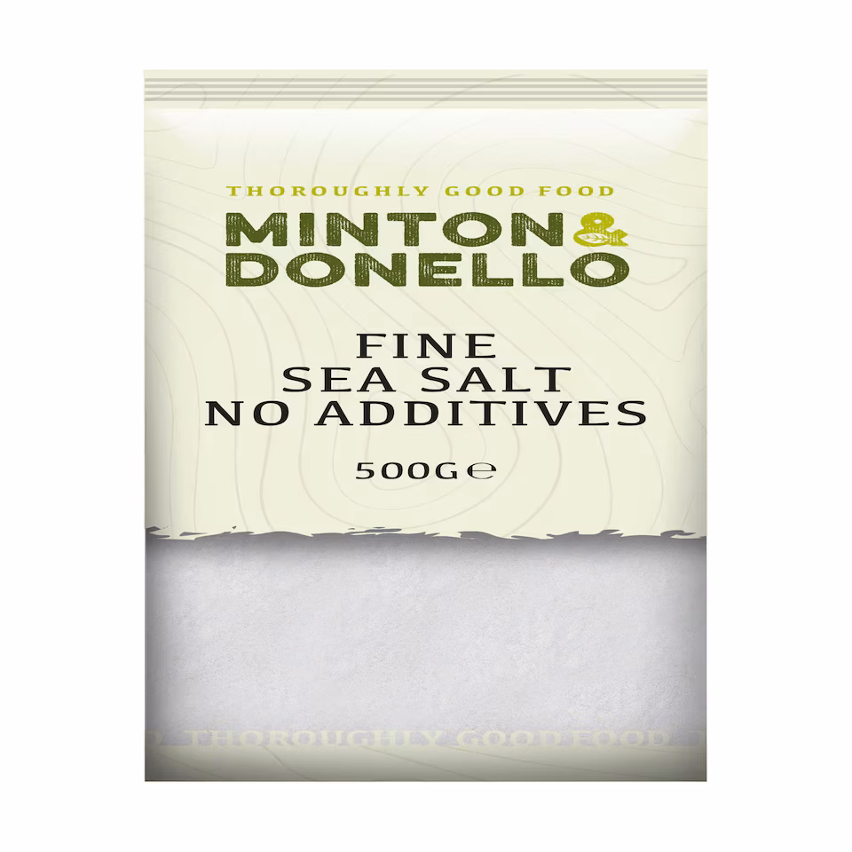 Minton & Donello Fine Sea Salt No Additives 6 x 500g