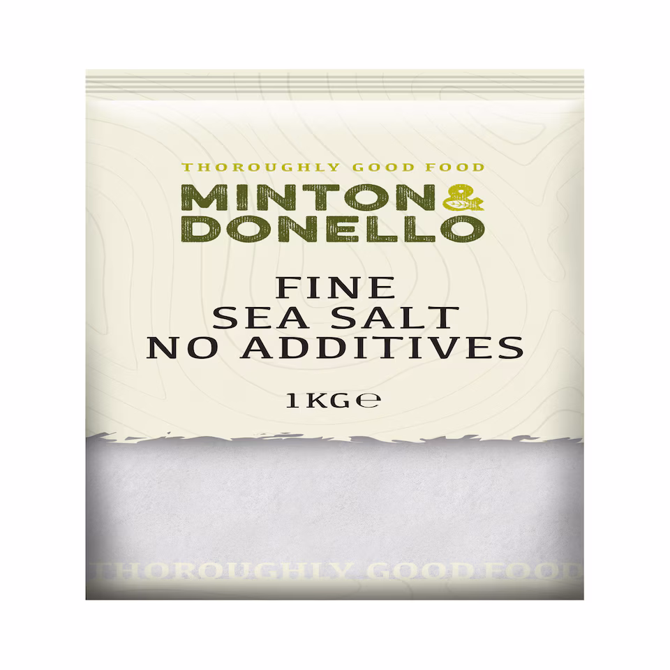 Minton & Donello Fine Sea Salt No Additives 6 x 1Kg