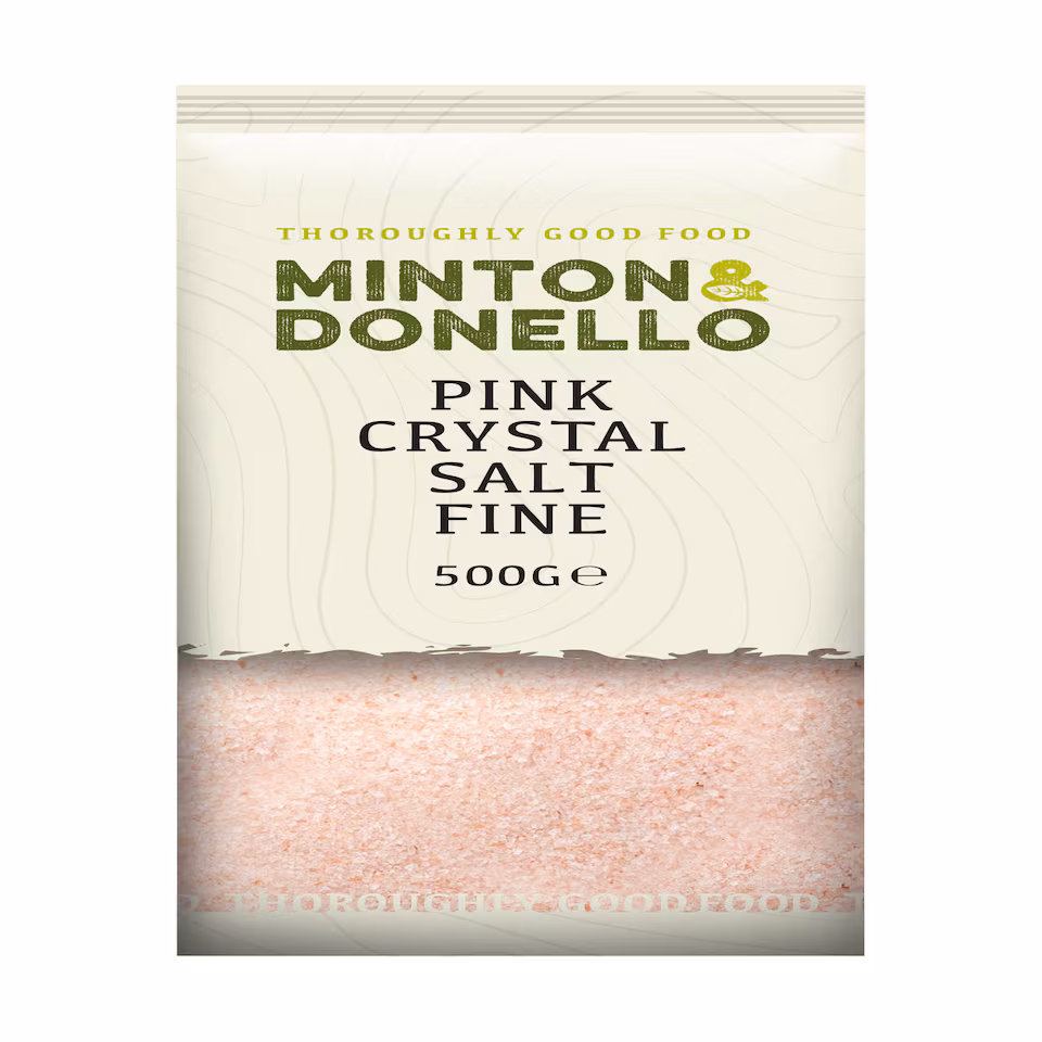 Minton & Donello Pink Fine Crystal Salt 6 x 500g