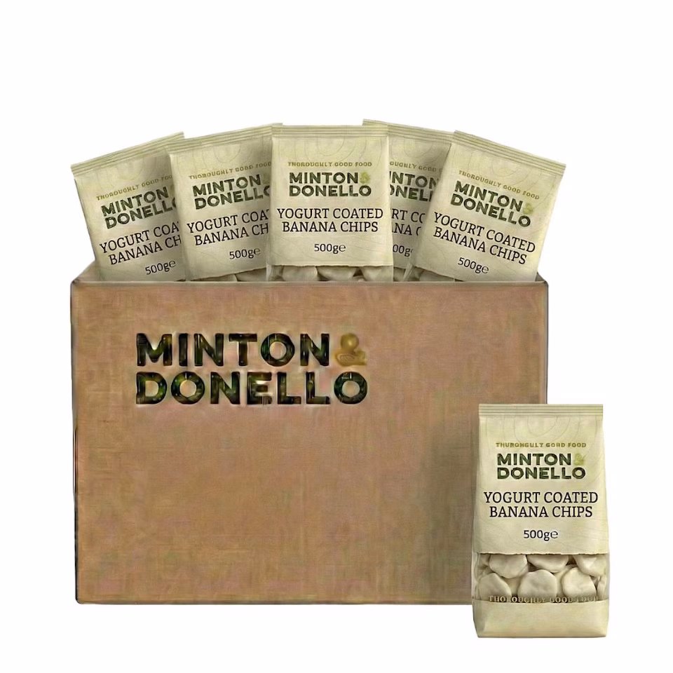 Minton & Donello Yoghurt Coated Banana Chips 6 x 500g