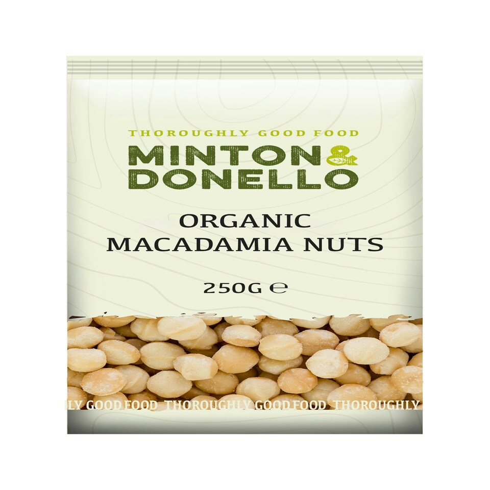 Minton & Donello Organic Whole Macadamia Nuts 6 x 250g