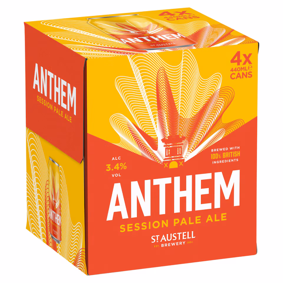 St Austell Brewery Anthem Session Pale Ale 3.4% 4x440ml
