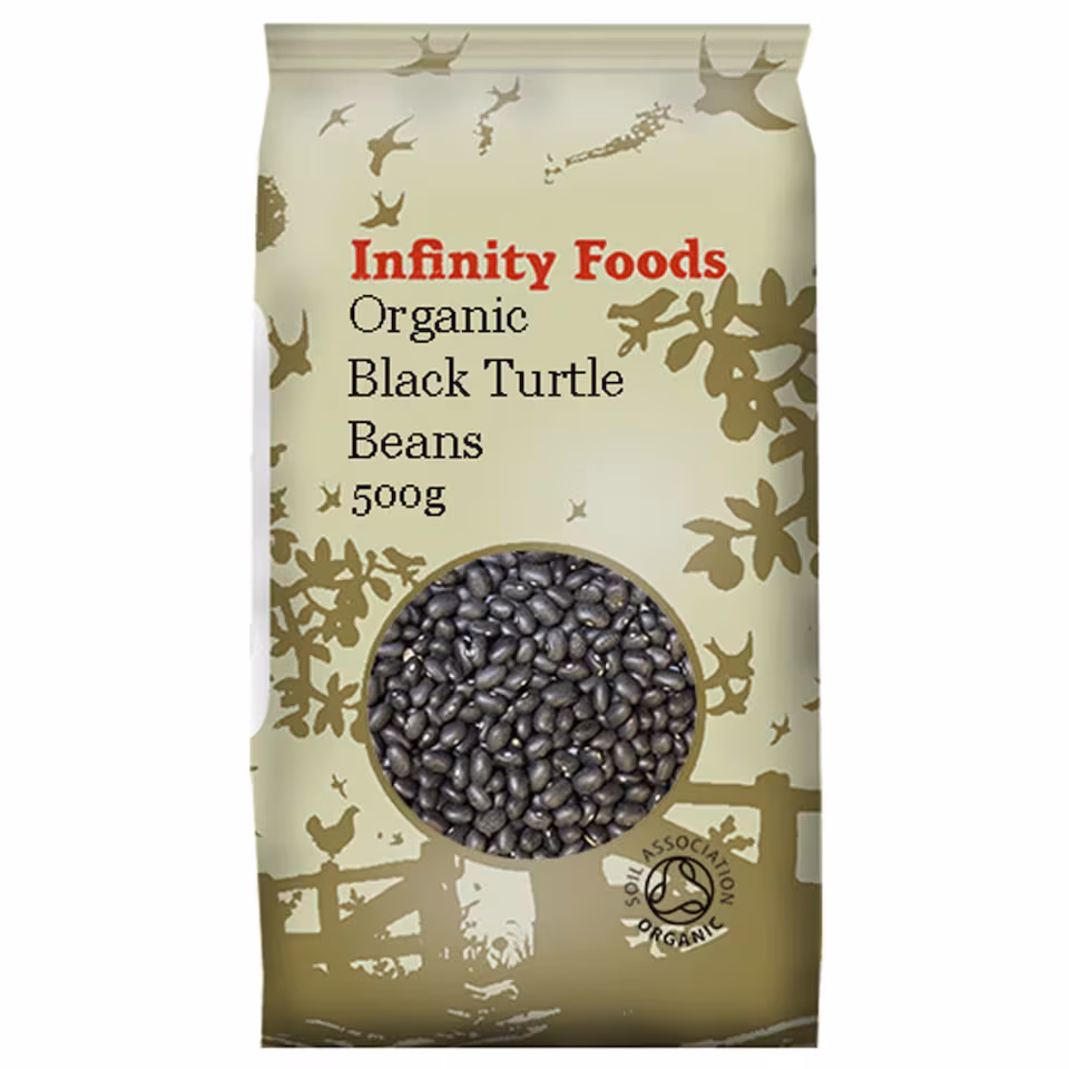 Organic Black Turtle Beans 500g (Infinity Foods) | Multi