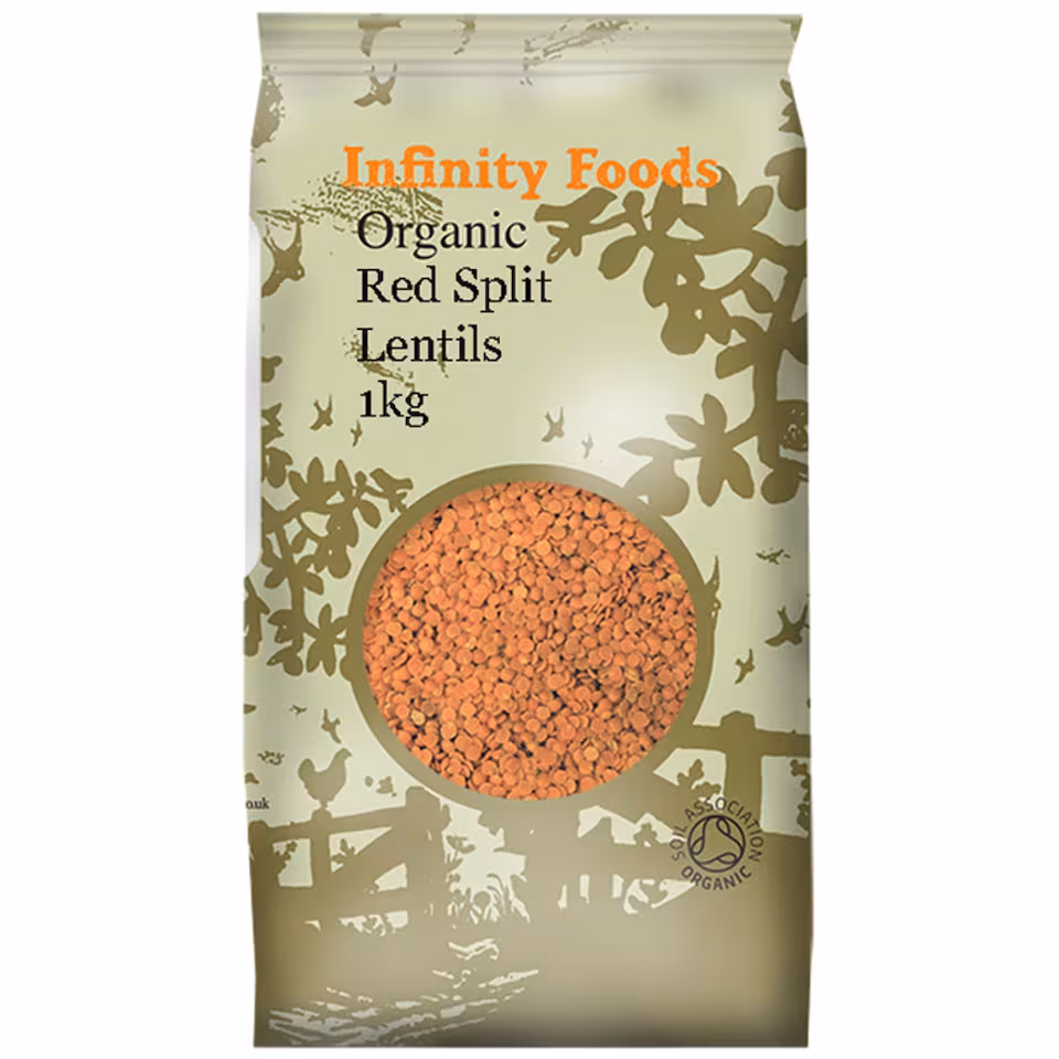 Lentils: Organic Red Split Lentils 1kg (Infinity Foods) | Multi