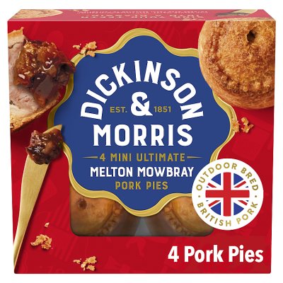 Dickinson & Morris 4 Mini Melton Mowbray Pork Pies