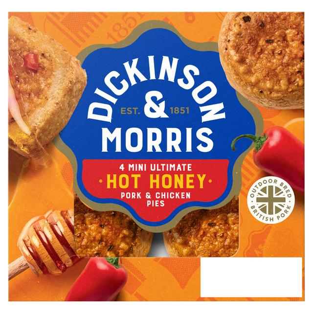 Dickinson & Morris 4 x Mini Ultimate Hot Honey Pork & Chicken Pies 200g