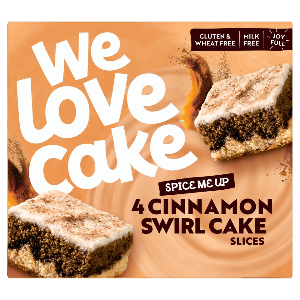We Love Cake 4 Cinnamon Swirl Cake Slices 120g