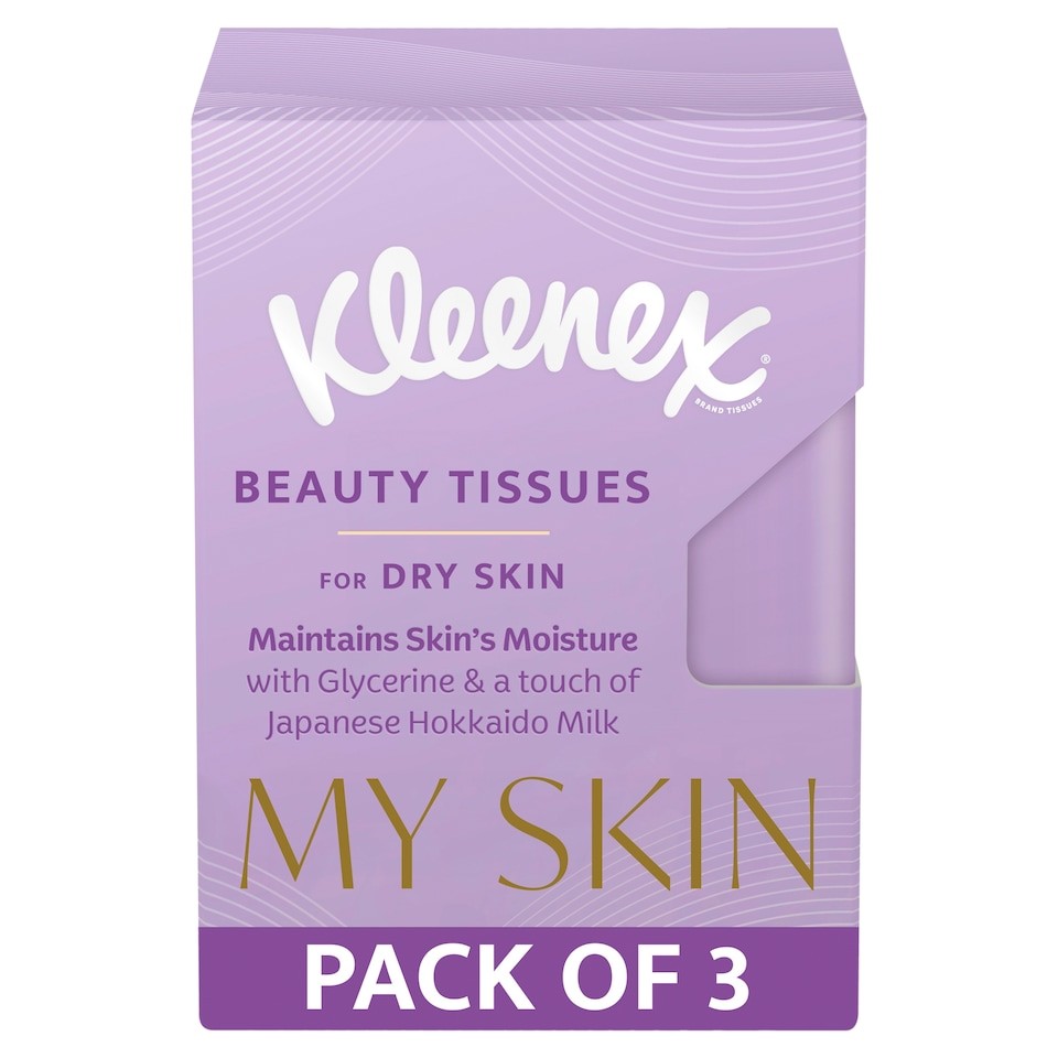 Kleenex My Skin Beauty Tissues For Dry Pocket Pack 3 X 9 sheets