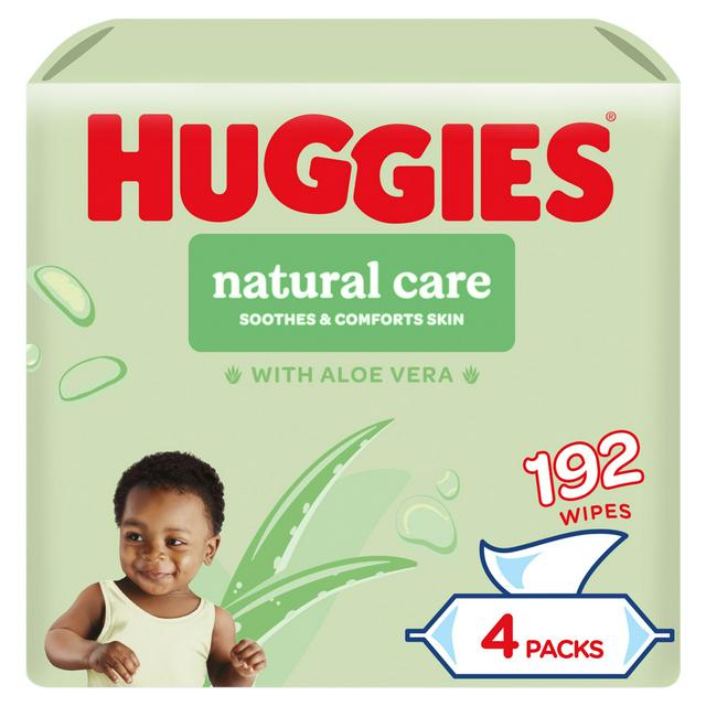 Huggies Natural Care Plastic Free Baby Wipes 4 x 48