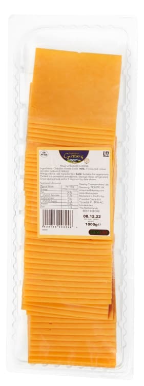 Cheddar Engelsk skivet 1kg Garstang