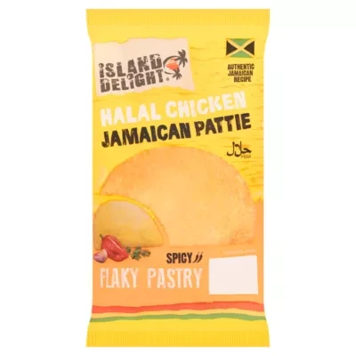 Island Delight Halal Chicken Jamaican Pattie Flaky Pastry 140g