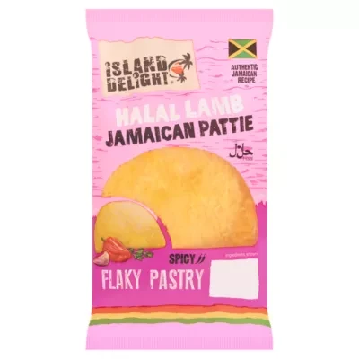 Island Delight Halal Lamb Jamaican Pattie Flaky Pastry 140g