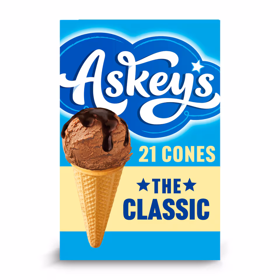 Askeys Round Icecream Cones 21Pk