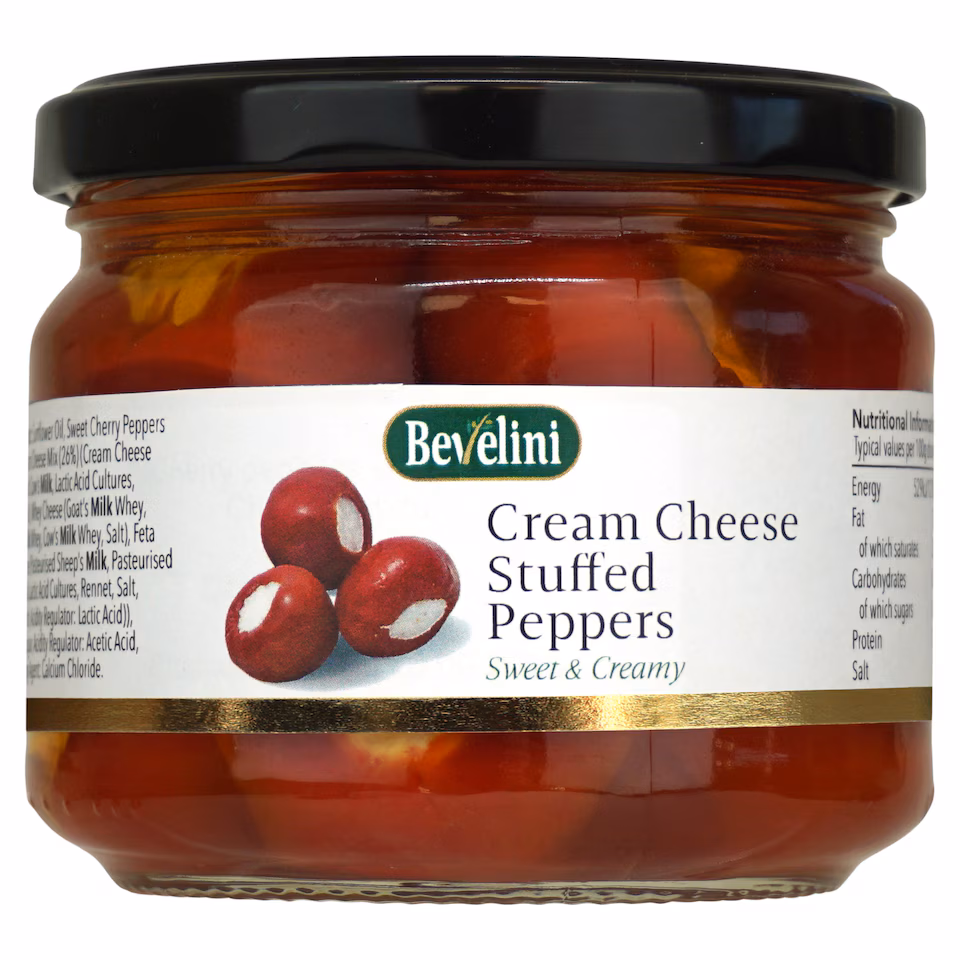 Bevelini Cream Cheese Stuffed Peppers 280g