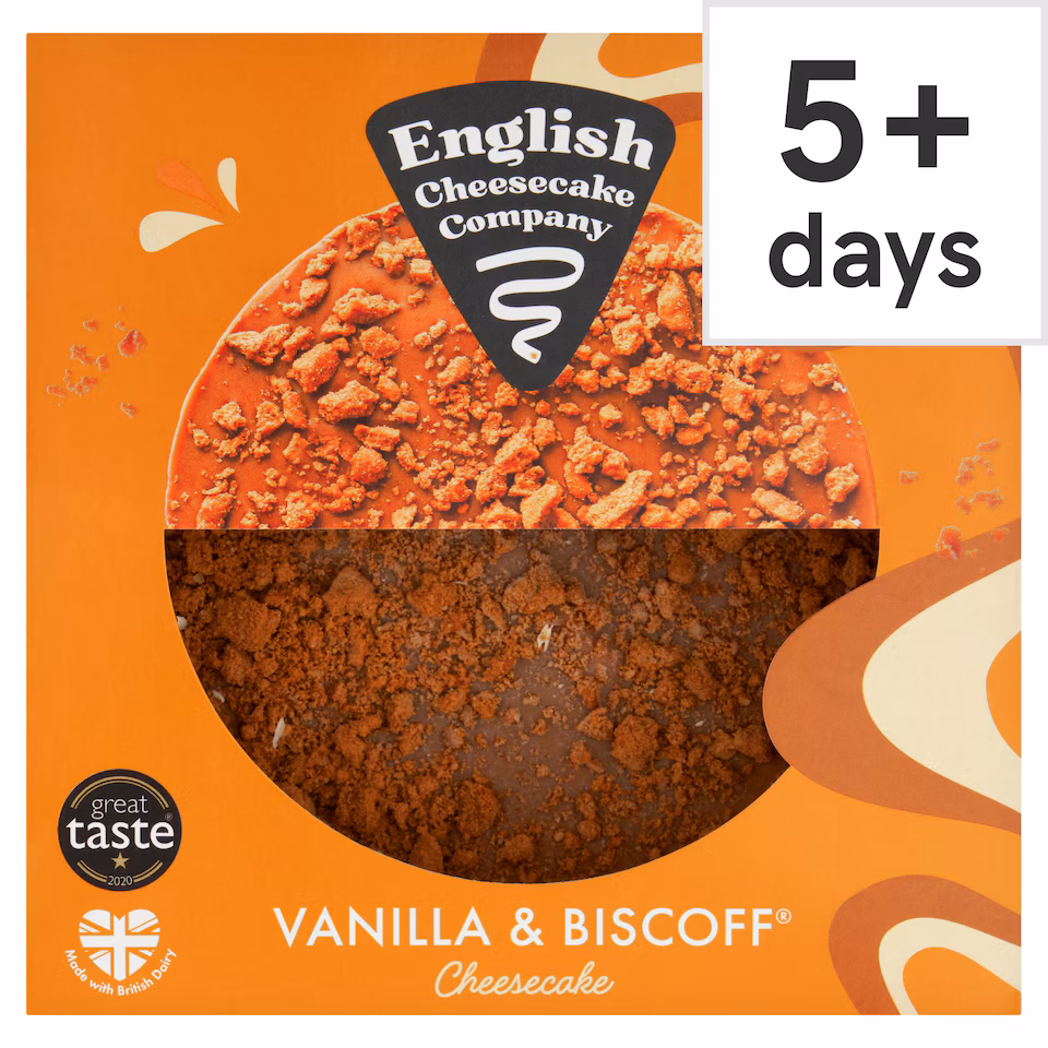 English Cheesecake Company Vanilla & Biscoff Cheesecake 484g