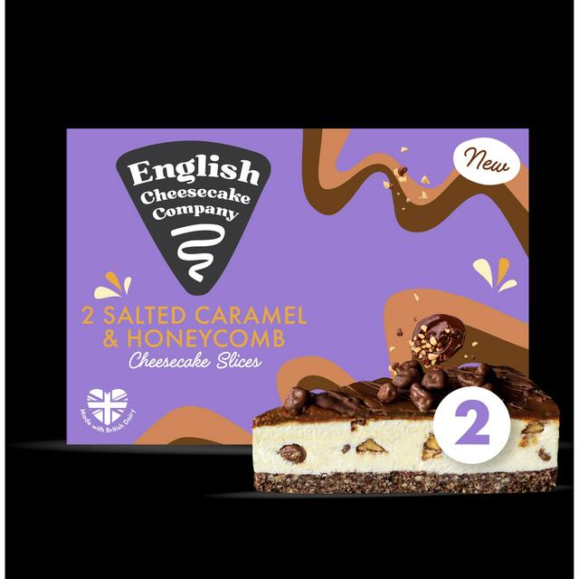 English Cheesecake Company Salted Caramel & Honeycomb Cheesecake Slices x2 180g