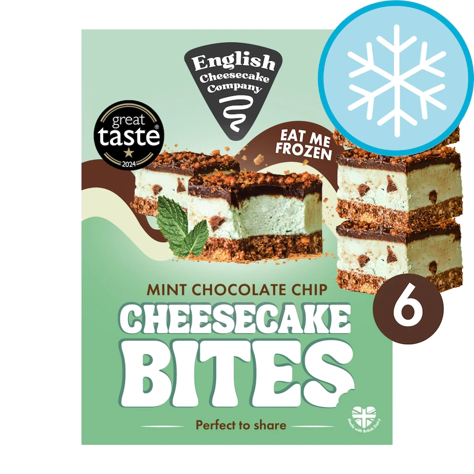 English Cheesecake Company Mint Chocolate Chip Cheesecake Bites 6 x 35g