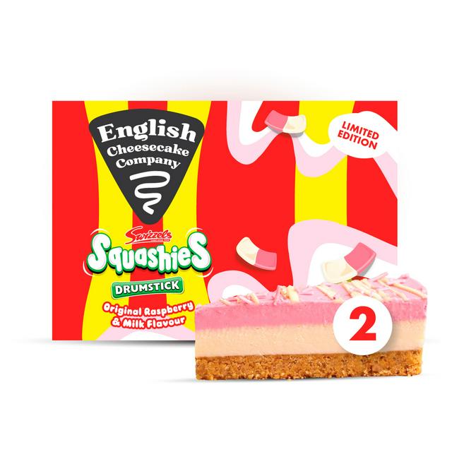 English Cheesecake Company Swizzels Original Raspberry & Milk Flavour Squashies Drumstick 180g