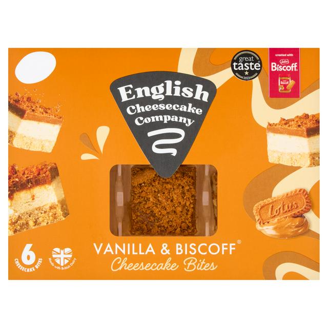 English Cheesecake Company 6 x 35g Vanilla & Biscoff Cheesecake Bites