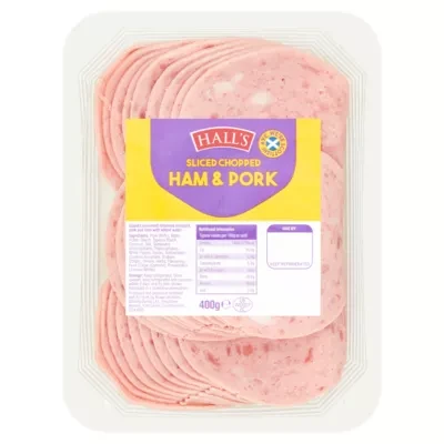 Hall's Sliced Chopped Ham & Pork 400g