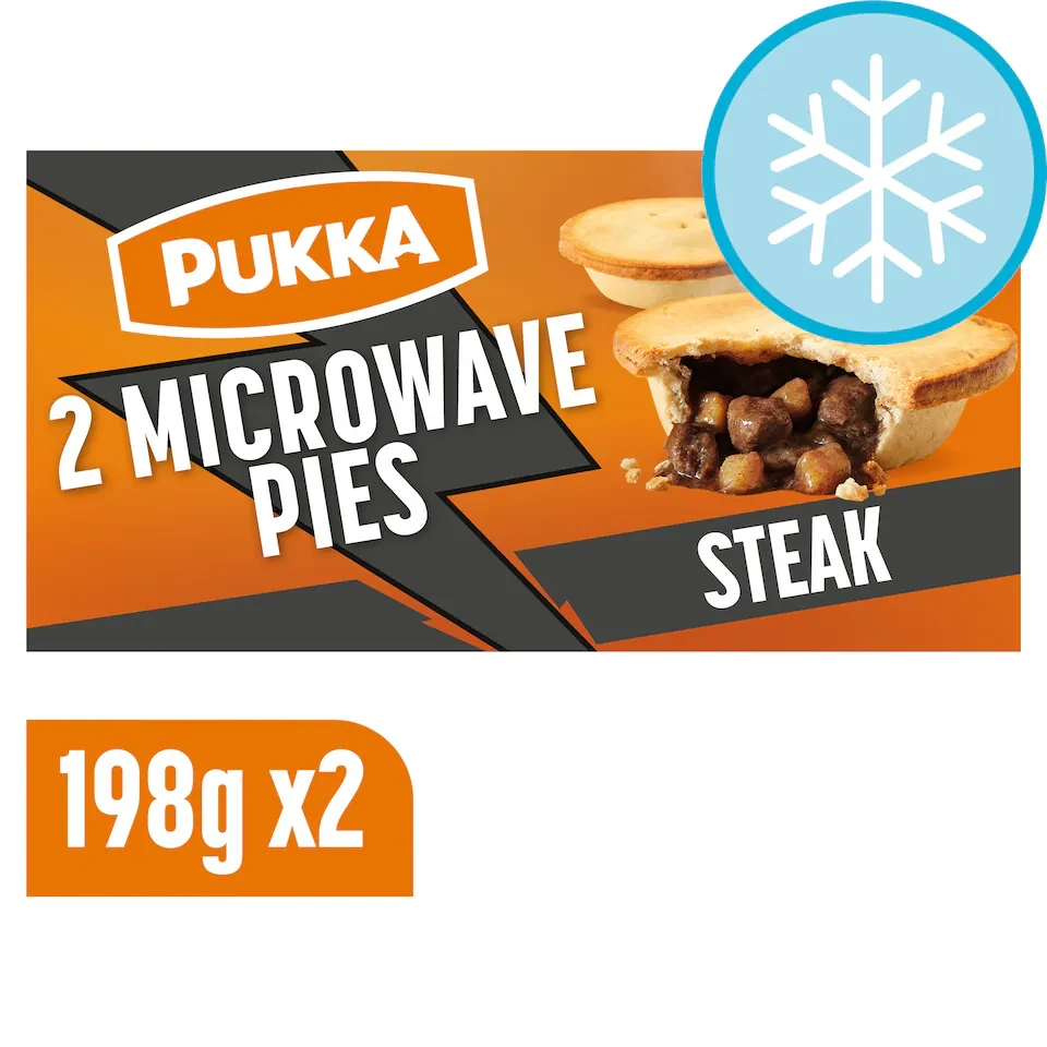 Pukka Steak Microwavable Pies 2 Pack
