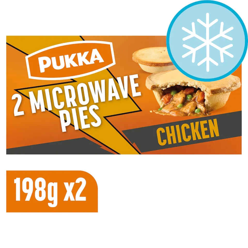 Pukka Chicken Microwaveable Shortcrust Pies 2 Pack