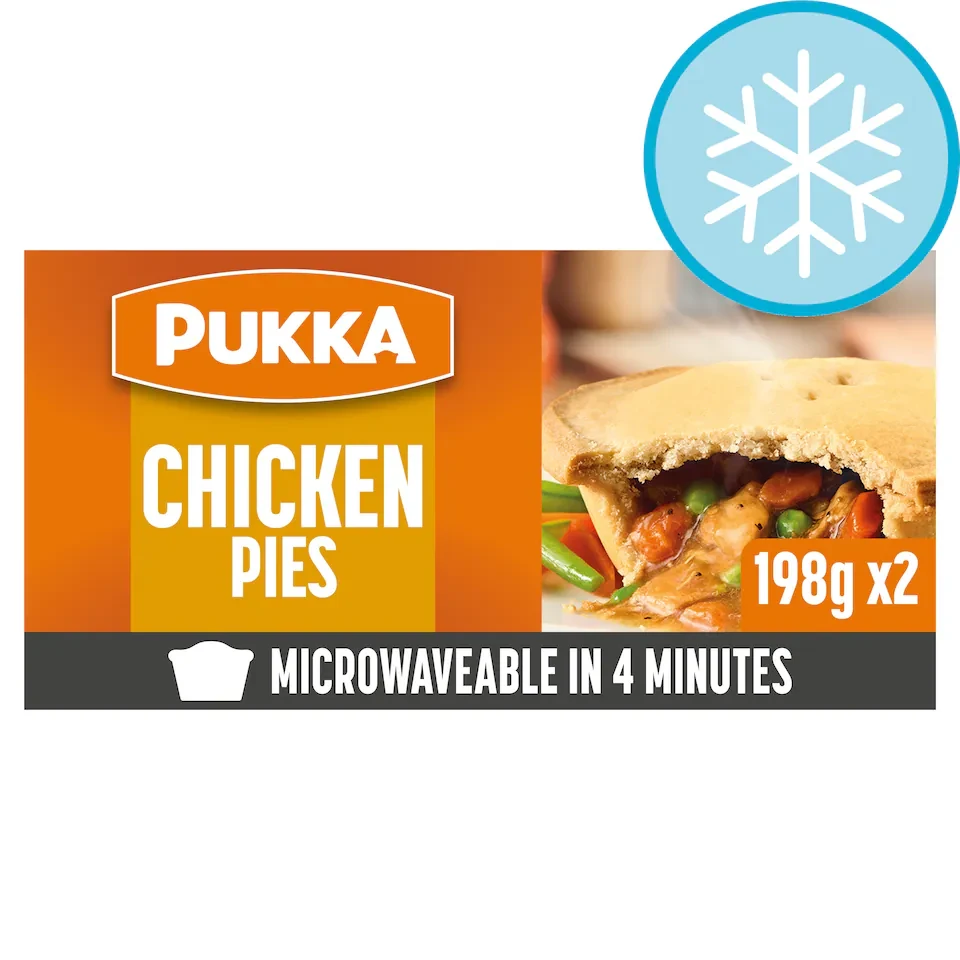 Pukka Chicken Microwaveable Shortcrust Pies 2 Pack