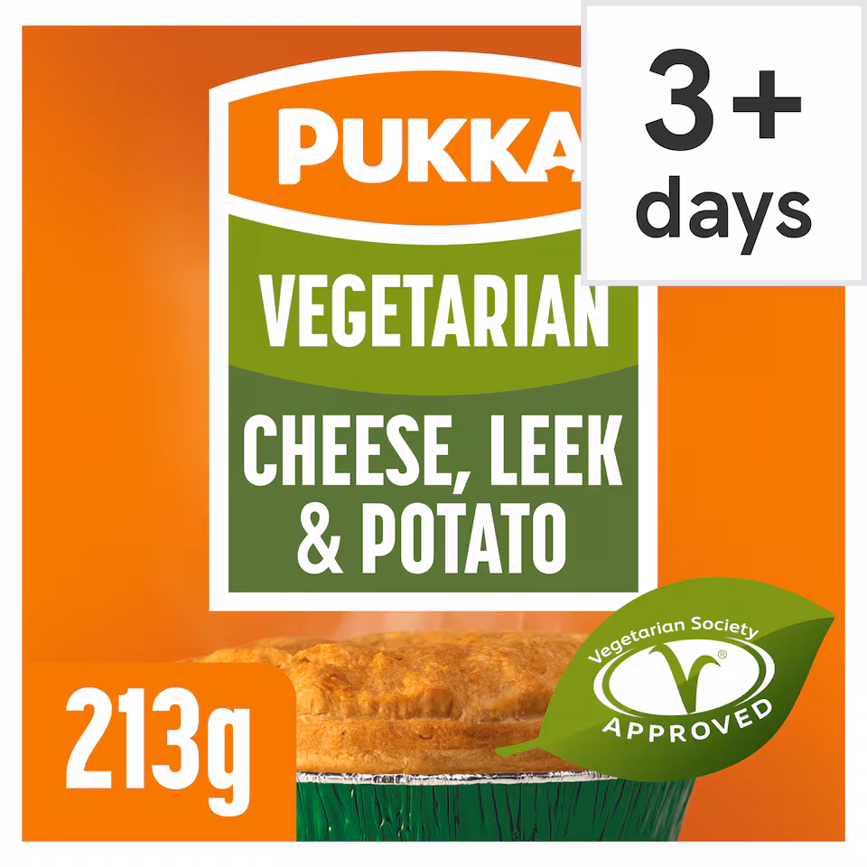 Pukka Vegetarian Cheese, Leek & Potato Pie