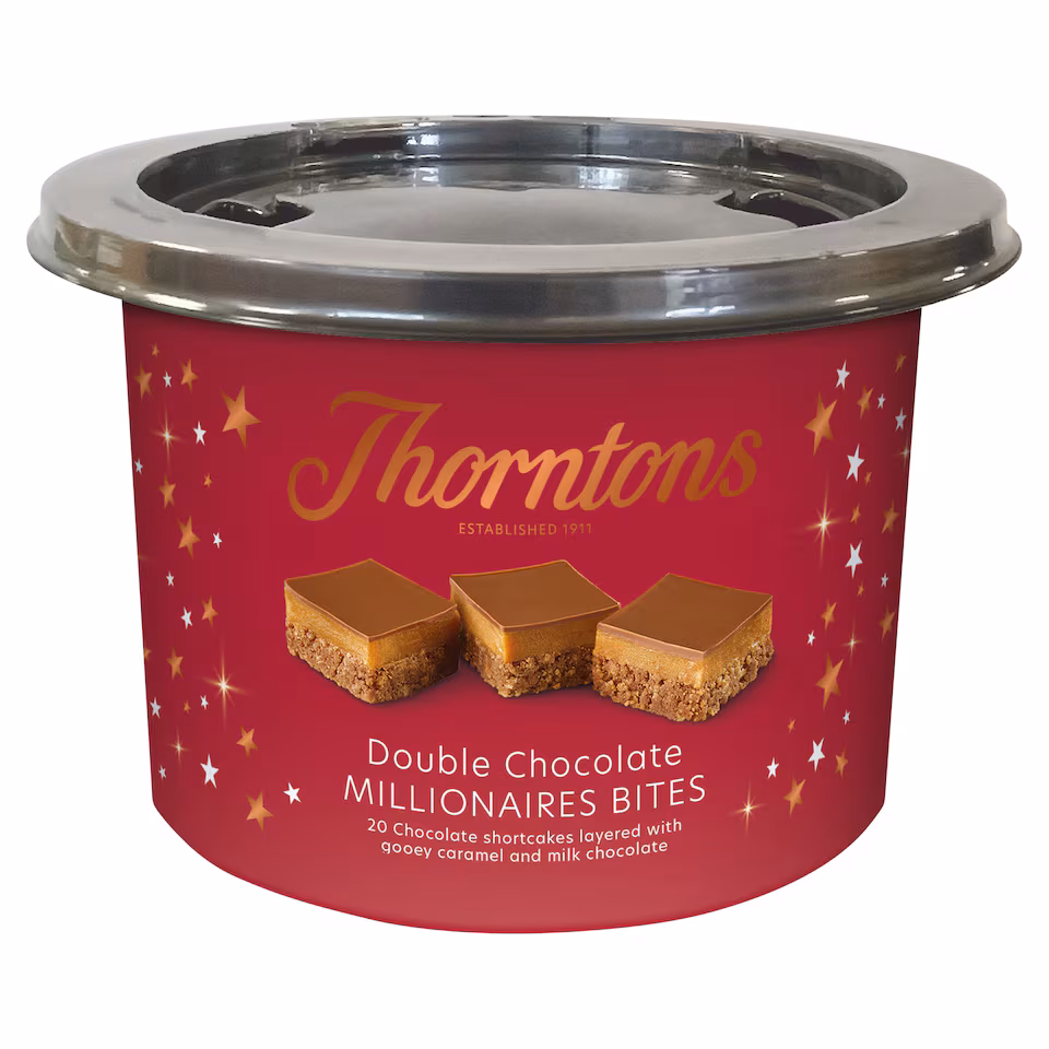 Thorntons Double Chocolate Millionaires Bites x 20  Bites