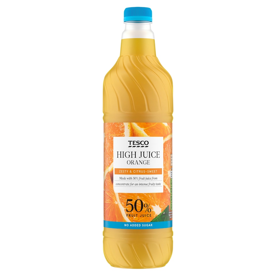 Tesco No Added Sugar High Juice Orange 1L