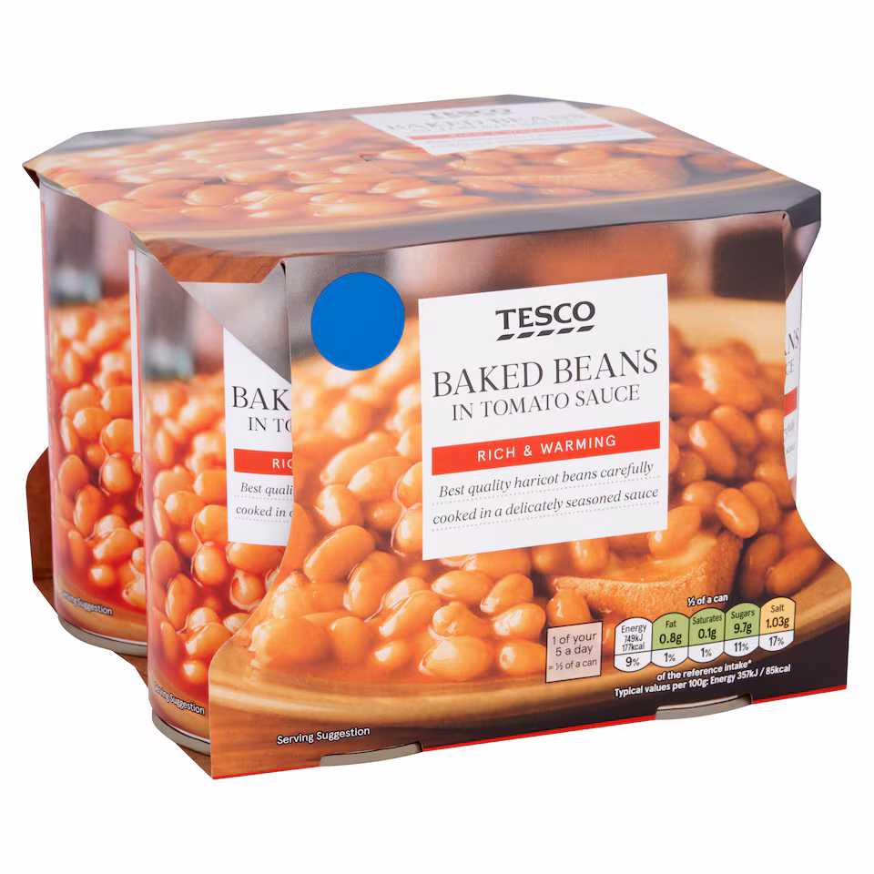 Tesco Baked Beans In Tomato Sauce 4X420g
