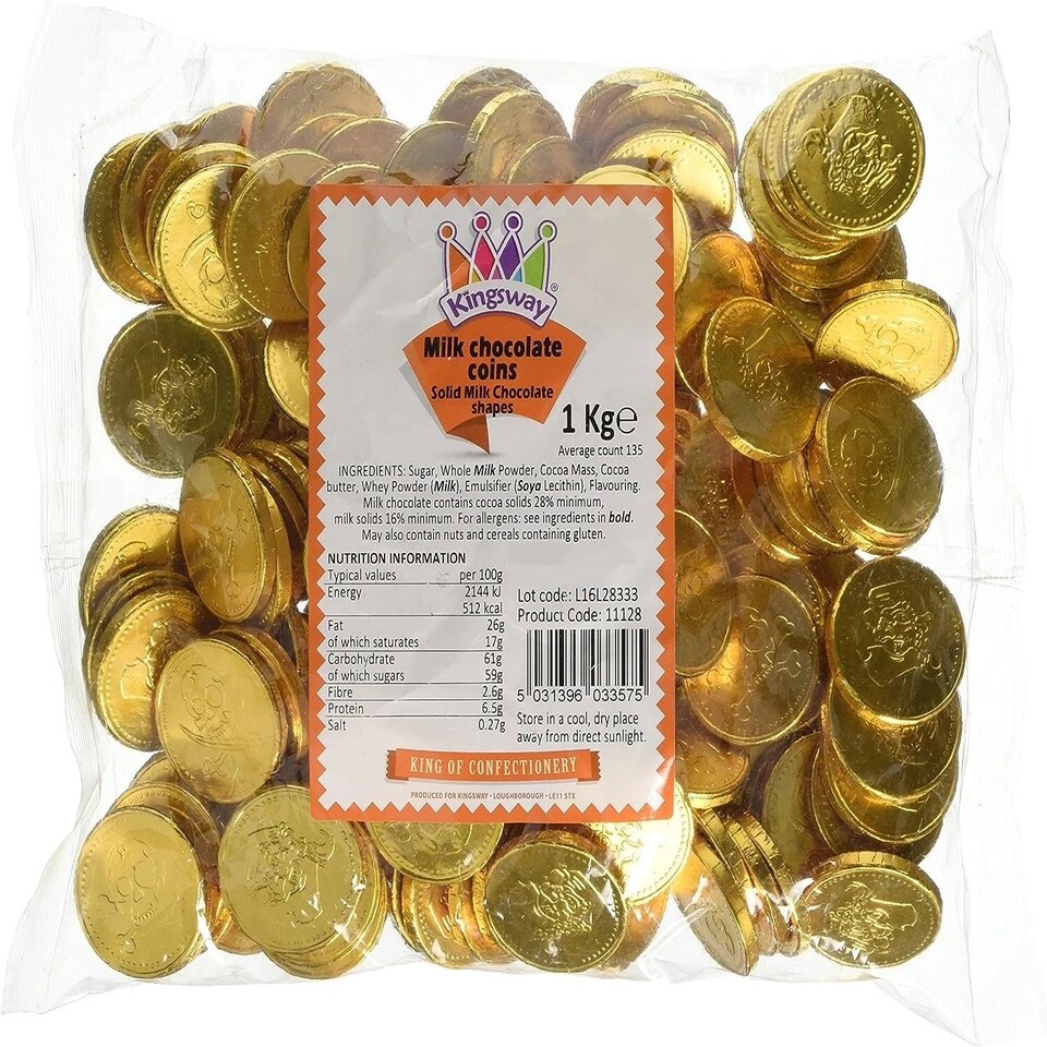 Kingsway Chocolate coins 1kg (approx. 135 coins)