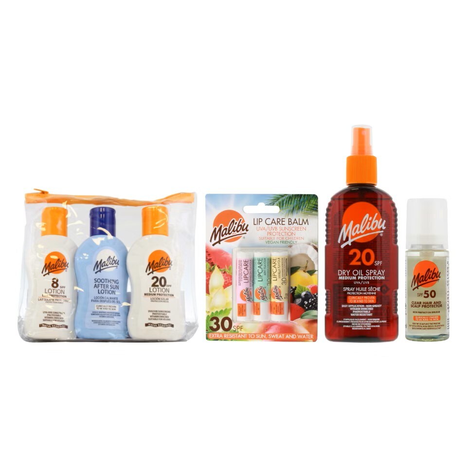 Malibu Sun Tanning Bundle - 4pc