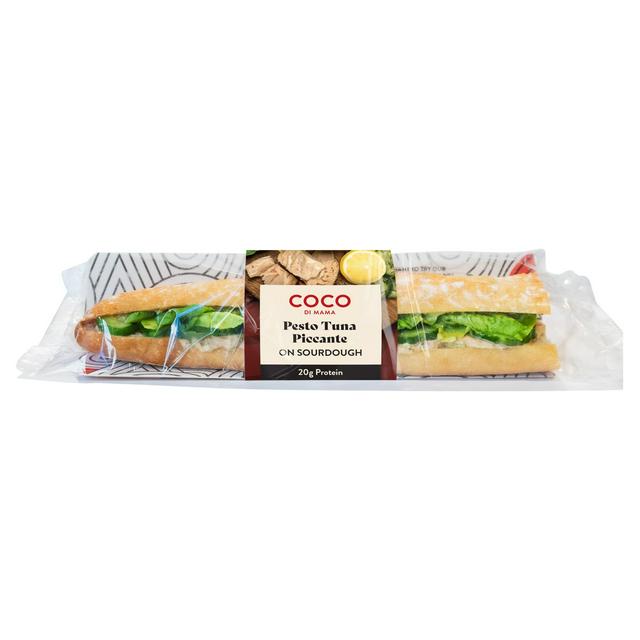 Coco di Mama Pesto Tuna Piccante on Sourdough Sandwich