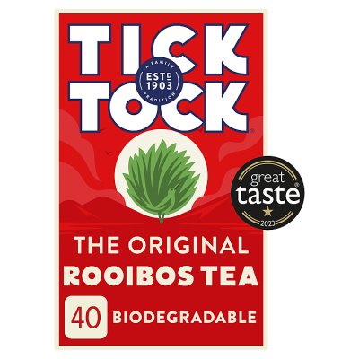 Tick Tock Original Rooibos 40 Tea Bags