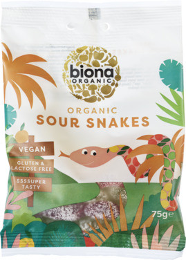Sour Snakes Godteri Øko Biona