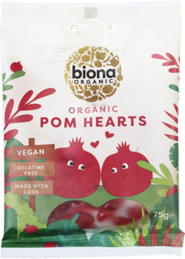 Biona Pomegranate Hearts 75g Øko