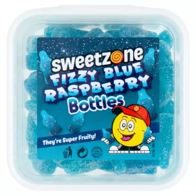 SweetZone Fizzy Blue Raspberry Bottles 170g