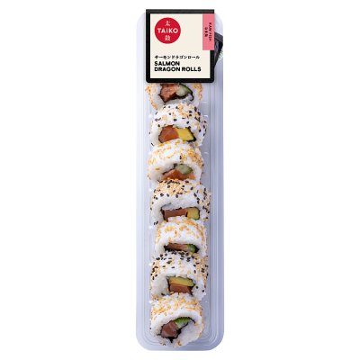 Taiko Salmon Dragon Rolls