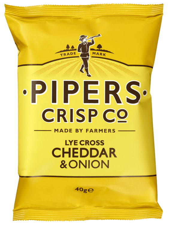 Pipers Crisp Cheddar&Onion 40g