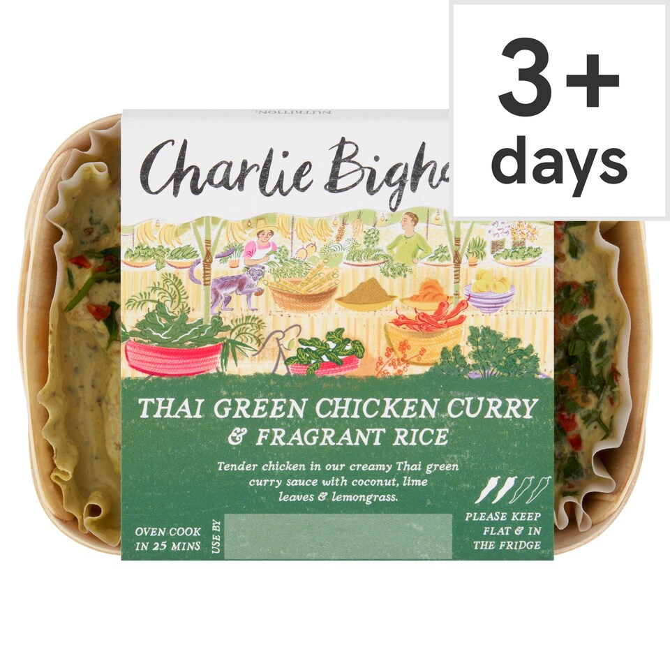 Charlie Bigham's Thai Green Chicken Curry & Fragrant Rice 403g