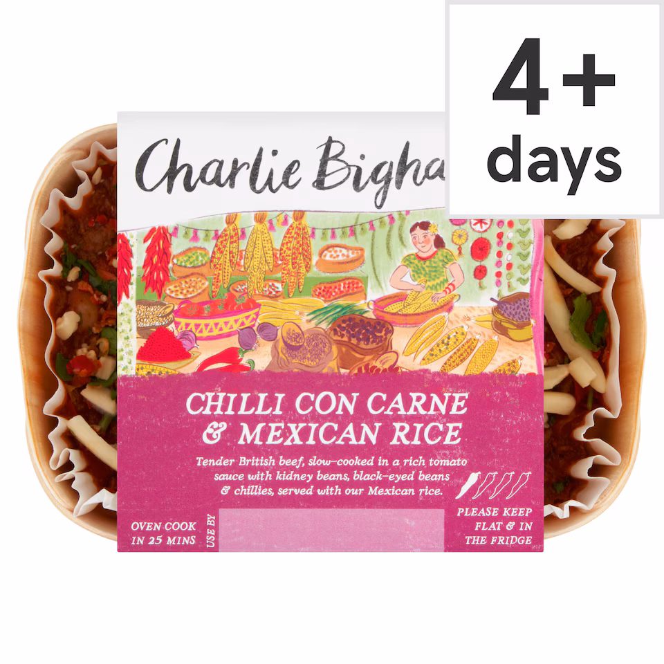 Charlie Bigham's Chilli Con Carne & Mexican Rice 420g