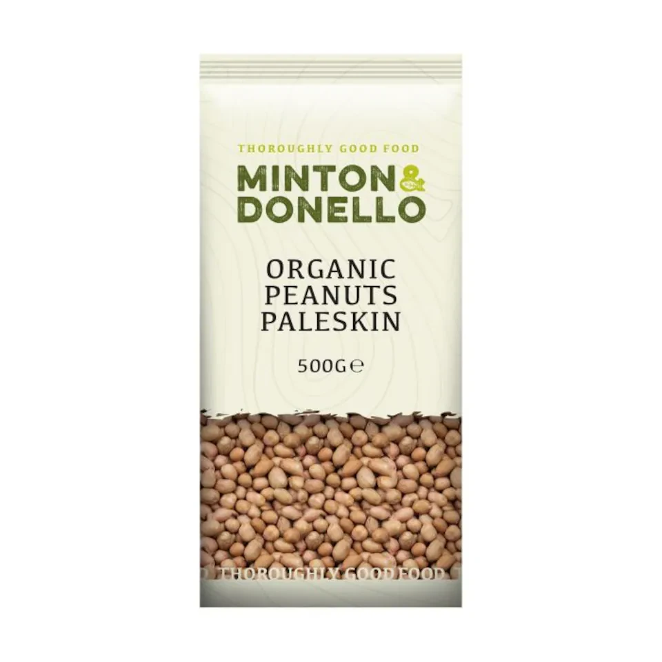 Minton & Donello Organic Paleskin Peanuts 6 x 500g