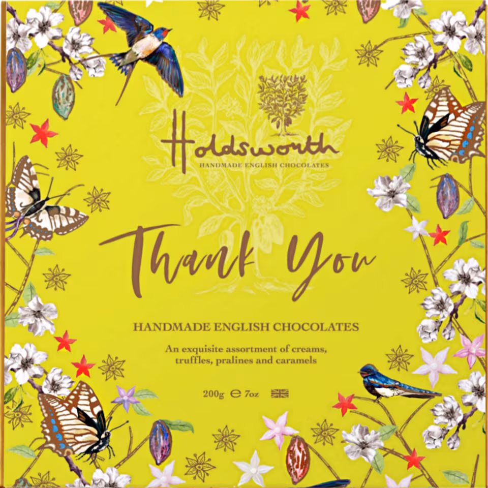 Holdsworth Chocolates Thank You 200g Box