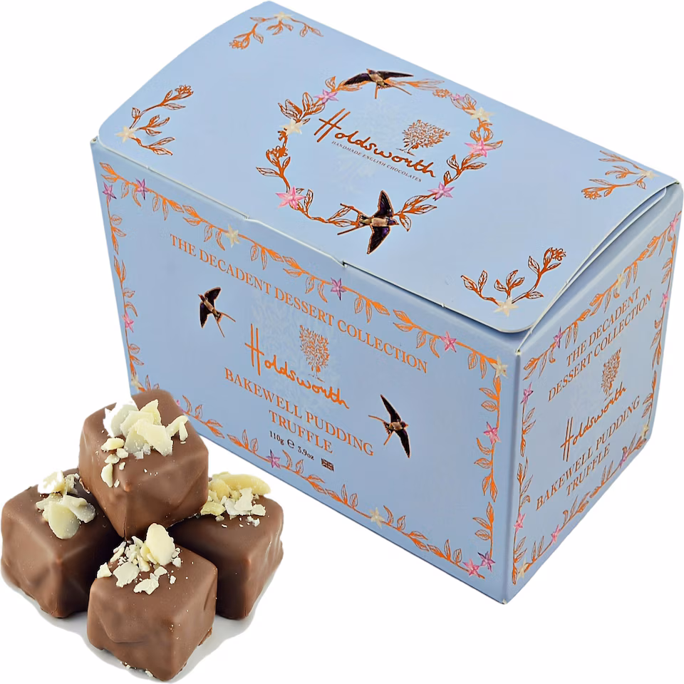 Holdsworth Chocolates Bakewell Pudding Truffles Ballotin Box 110g