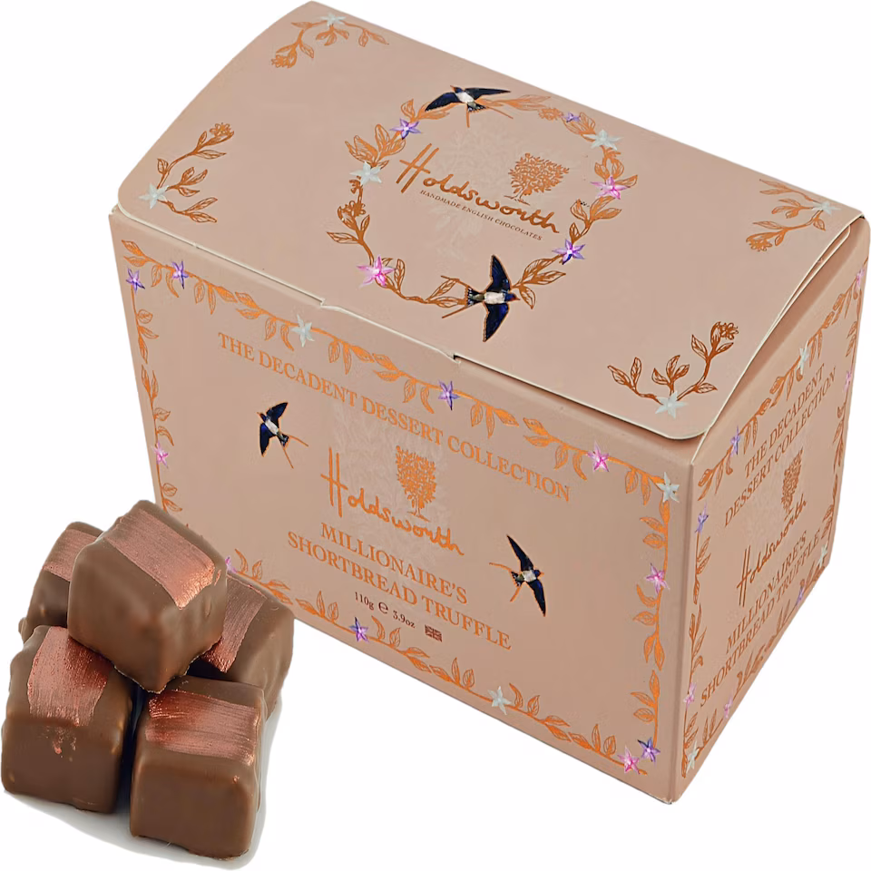 Holdsworth Chocolates Millionaires Short bread Truffles Ballotin Box | 110g