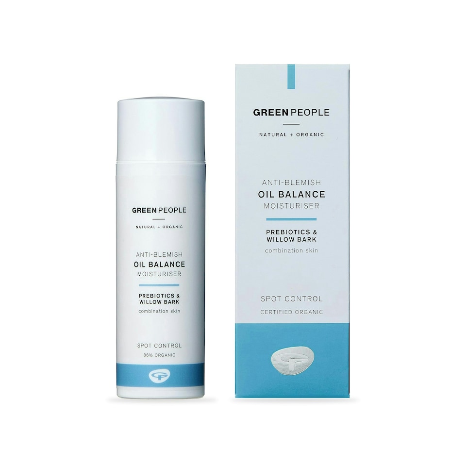Green People Anti-Blemish Oil Balancing Moisturiser - Balancing Day Cream for Combination & Oily Skin - Paraben & Alcohol Free - Cruelty Free & Vegan, 50ml