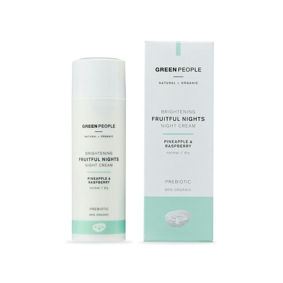 Green People Fruitful Nights Night Cream - With Rosehip for Dry, Normal & Combination Skin - Paraben & Alcohol Free - Cruelty Free & Vegan, 50ml