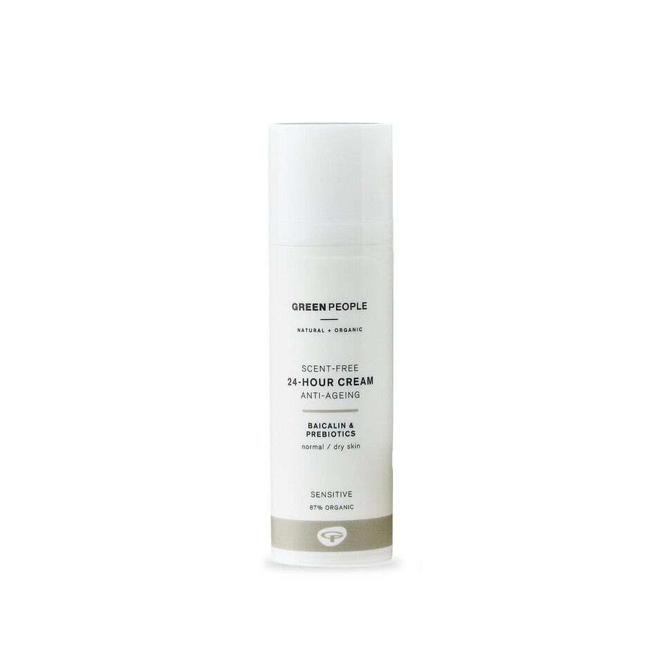 Green People Scent Free 24 Hour Cream - Day & Night Face Cream for Sensitive Skin - Firming - Vegan & Natural, 50ml